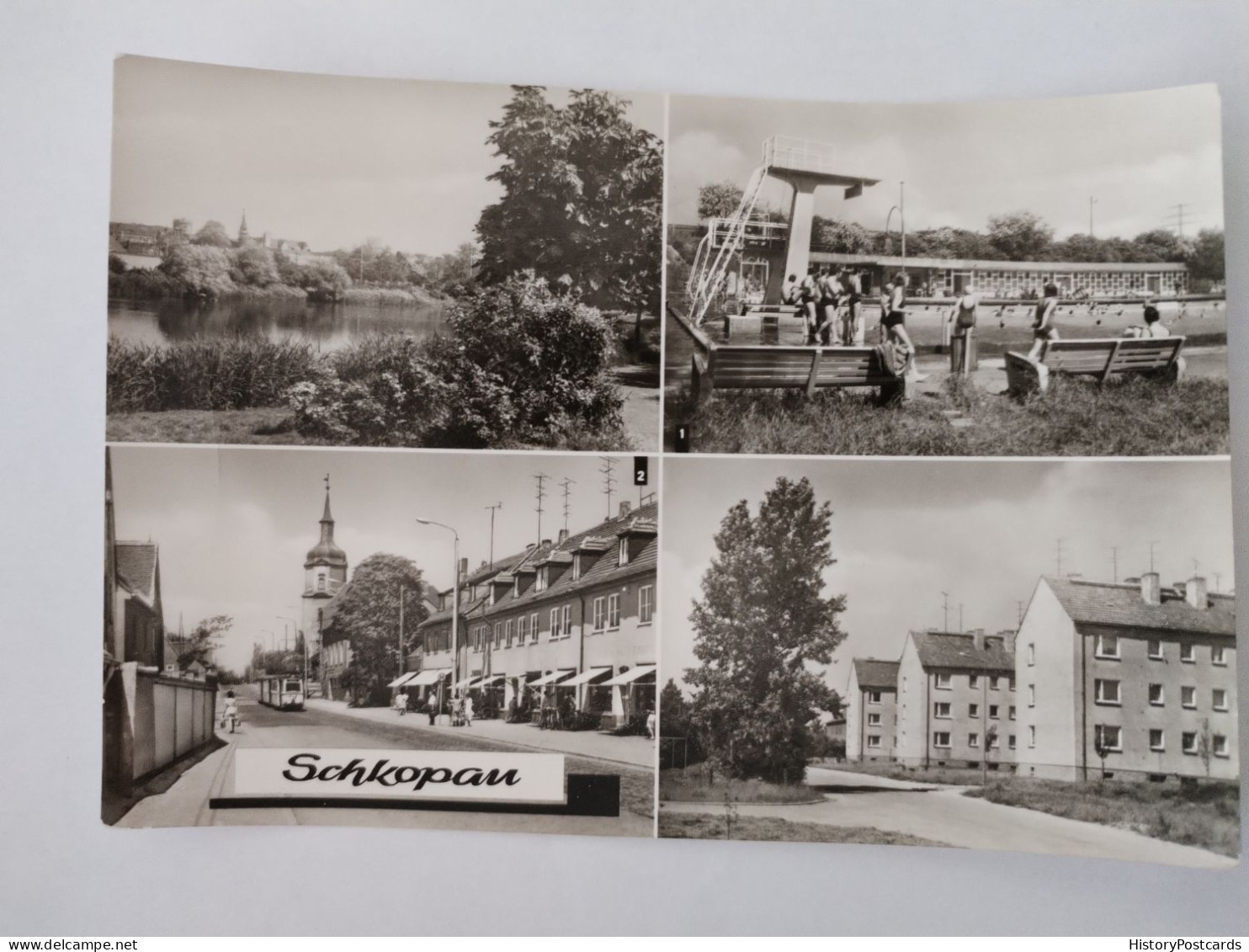 Schkopau B. Merseburg, Freibad Buna Werke, Hallesche Str., Strassenbahn, 1974 - Merseburg