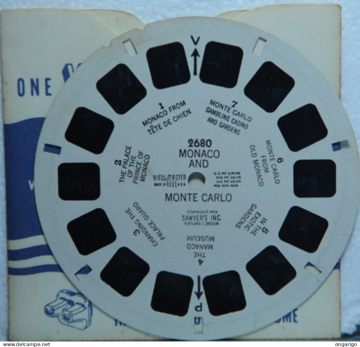 VIEW MASTER  ;  2680   MONACO AND MONTE CARLO.:  1 DISQUES - Stereoscoopen