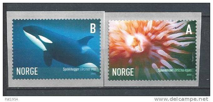 Norvège,  2005  N°1487/1488  Neufs**, Orque Et Anémone De Mer - Unused Stamps