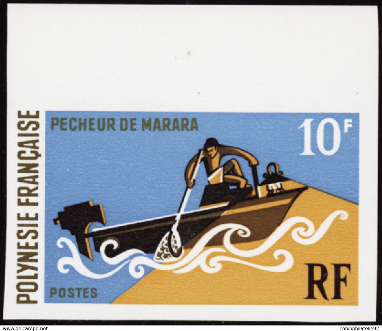 Polynésie Non Dentelés N°82 10f Sports Nautiques  Qualité:** - Imperforates, Proofs & Errors