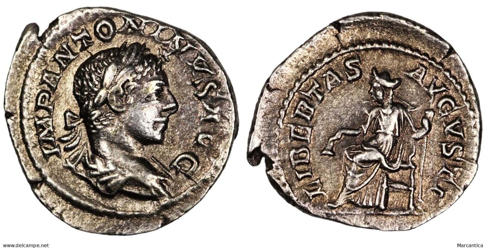 Elagabalus AR Denarius. Rome, AD 219-220. - The Severans (193 AD Tot 235 AD)