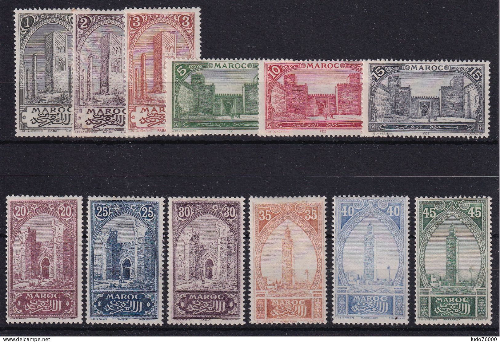 D 782 / COLONIE MAROC / N° 63/74 NEUF* COTE 58.50€ - Nuevos