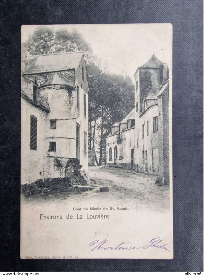 CP BELGIQUE (V1903) Environs De LA LOUVIERE (2 Vues) Cour Du Moulin De St Vaast * Bracquegnies 1903 - La Louvière