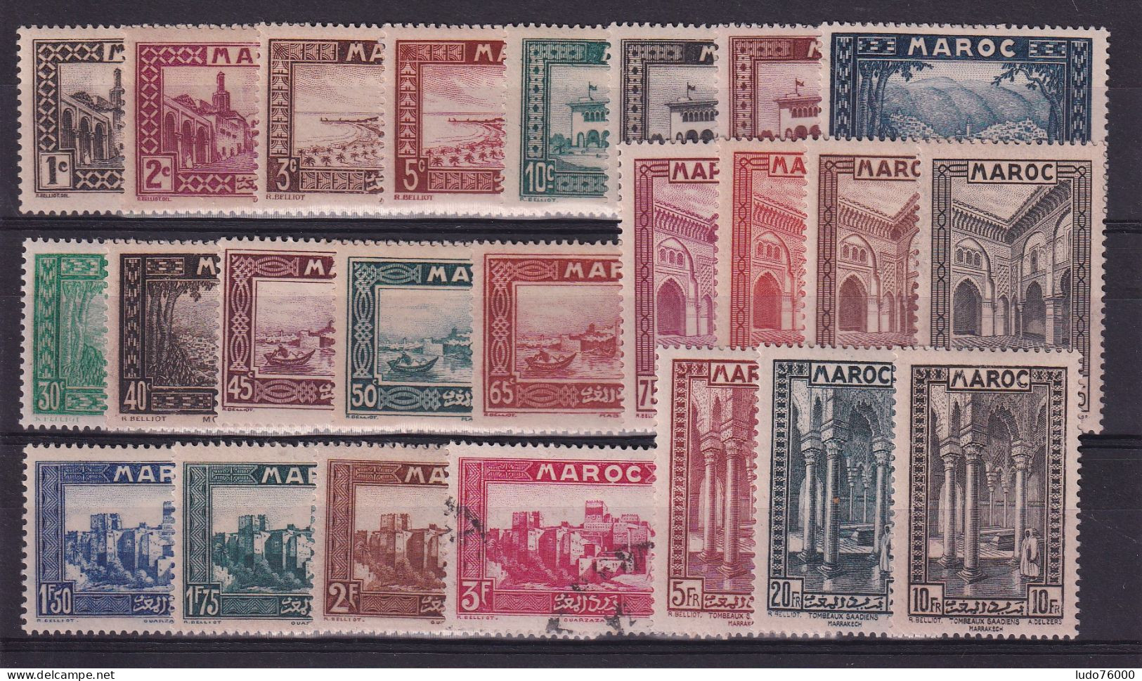 D 782 / COLONIE MAROC / LOT N° 128/149 NEUF* COTE 63.50€ - Unused Stamps