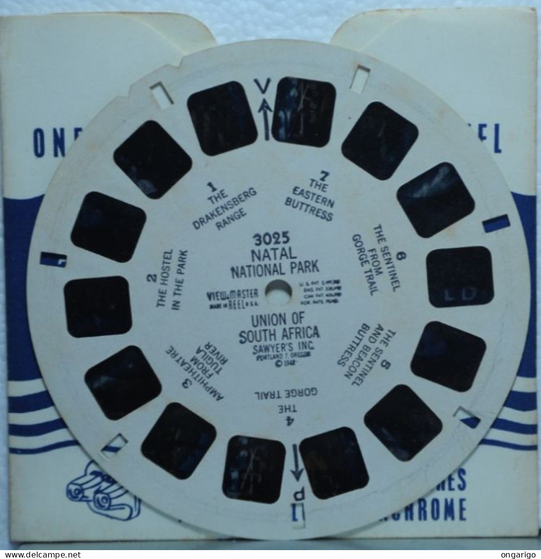 VIEW MASTER  ;  3025   NATAL NATIONAL PARK : UNION OF SOUTH AFRICA.:  1 DISQUES - Stereoscopi