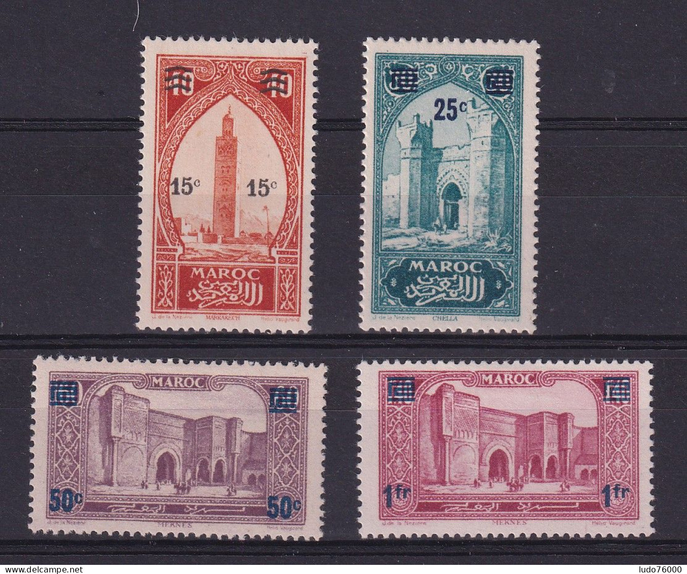 D 782 / COLONIE MAROC / LOT N° 124/127 NEUF* COTE 10.50€ - Unused Stamps