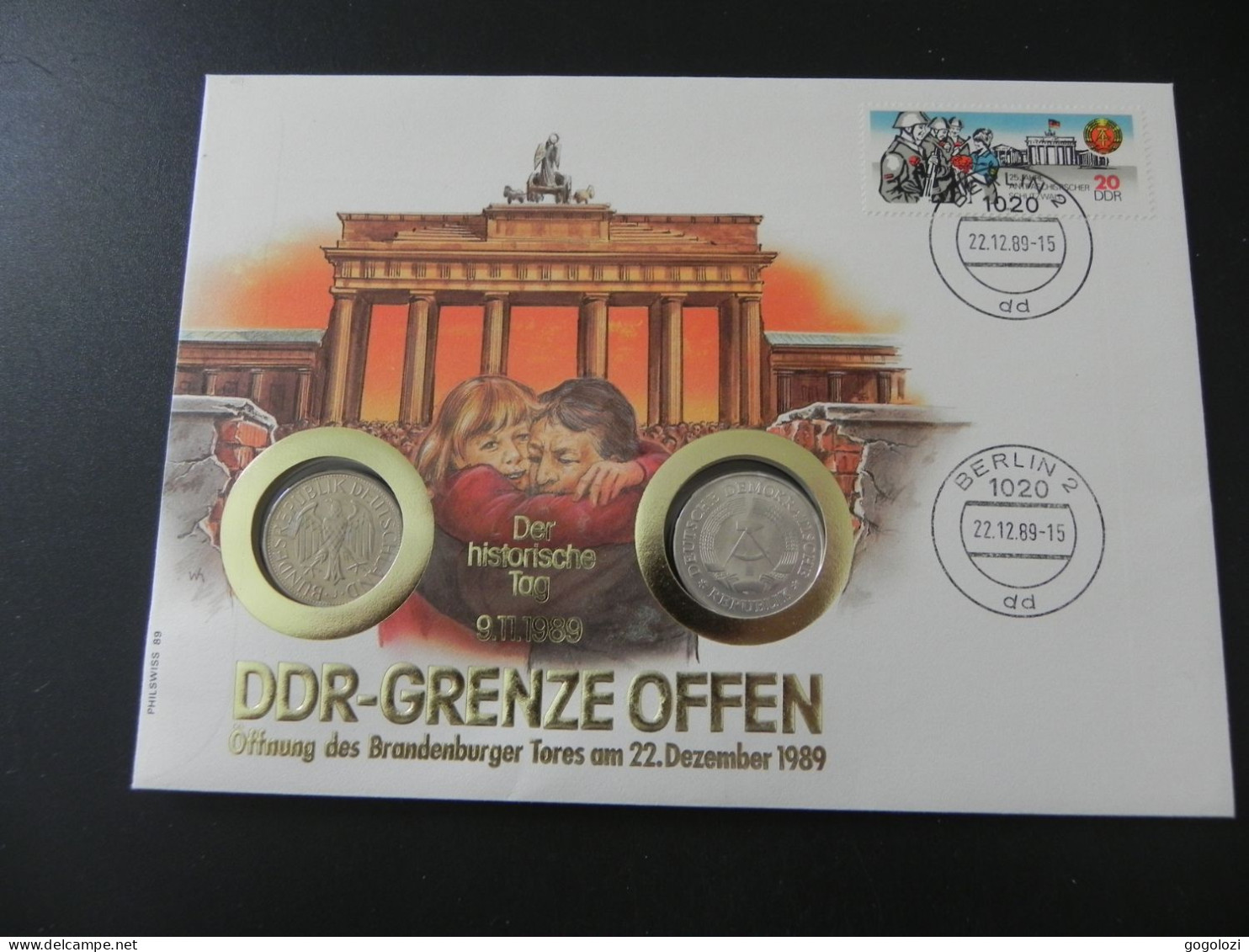 Deutschland Germany 1 Mark 1989 J - DDR 1 Mark 1989 - DDR Grenze Offen - Numis Letter - 1 Mark