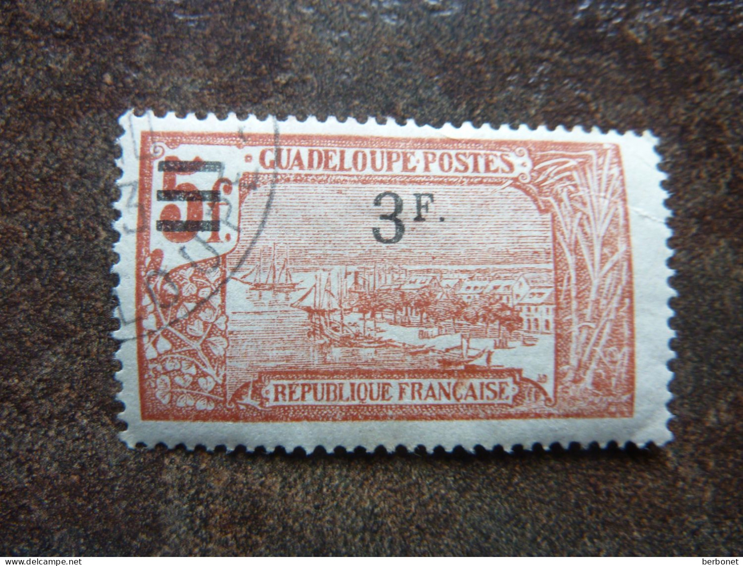 1927  Pointe à Pitre Surchargé  3F  Sur 5F     Y&T= 96      TBE - Used Stamps