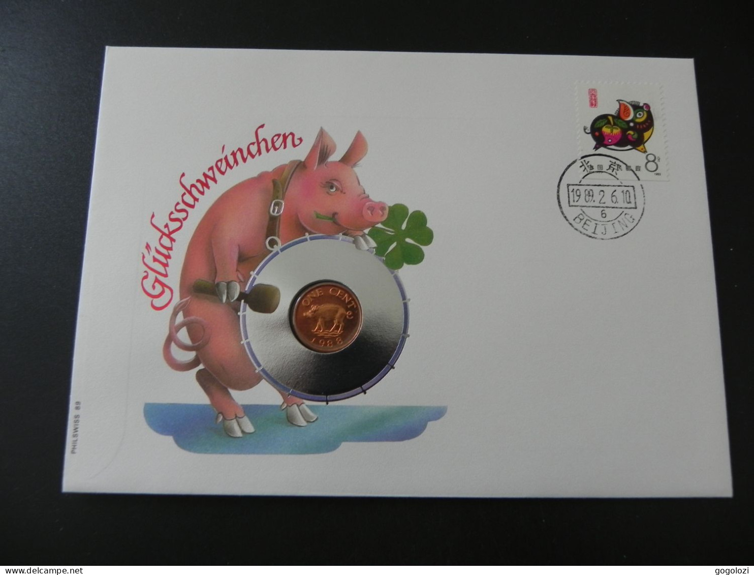 Bermuda 1 Cent 1988 - Glücksschweinchen - Numis Letter - Bermudas