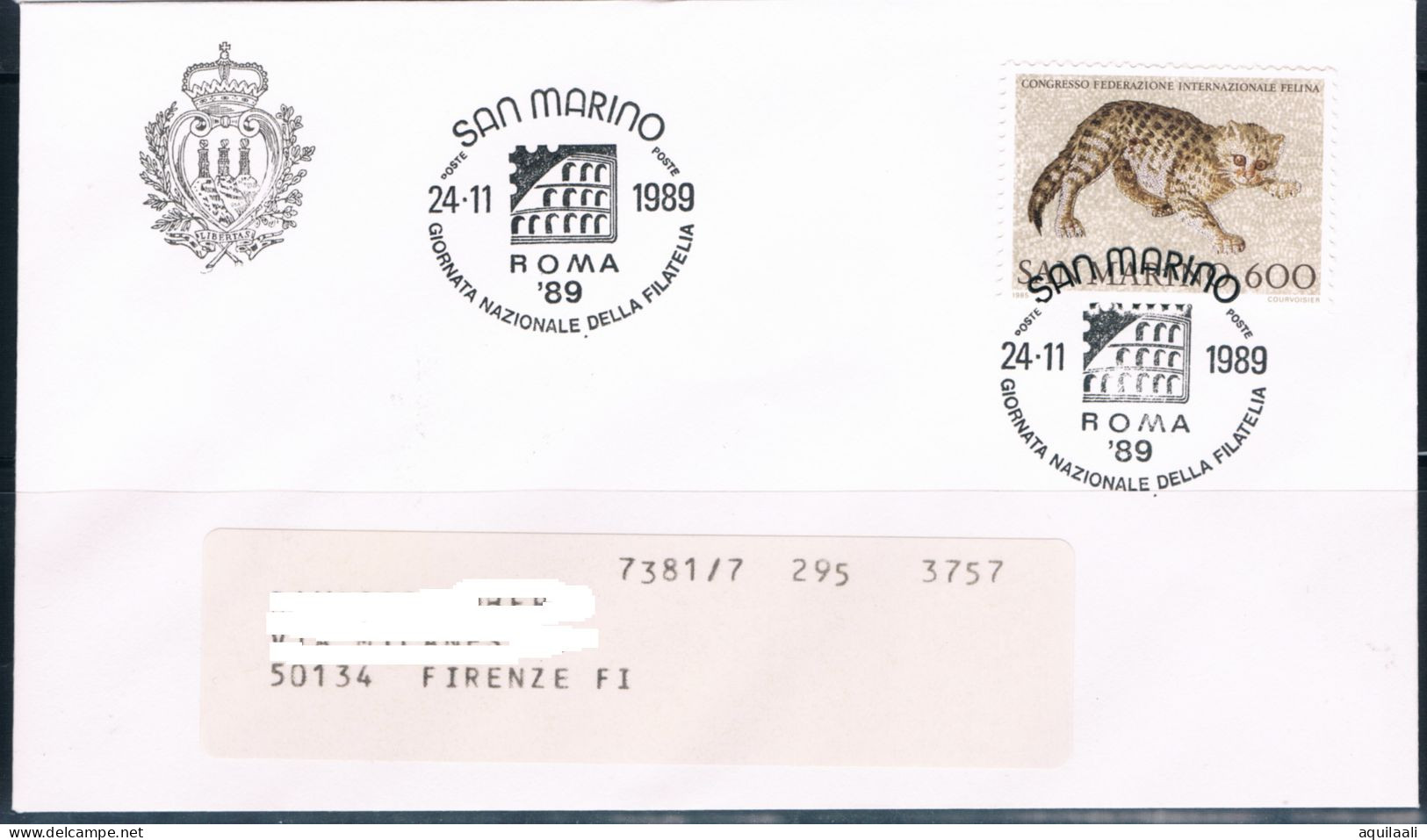 SAN MARINO 1989 - Expo Filatelico " Roma 89", Annullo Speciale. - Philatelic Exhibitions