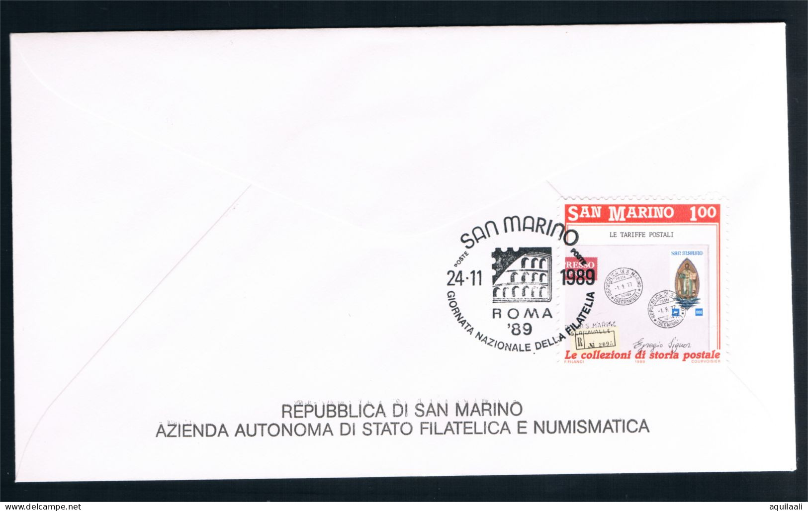 SAN MARINO 1989 - Expo Filatelico " Roma 89", Annullo Speciale. - Philatelic Exhibitions