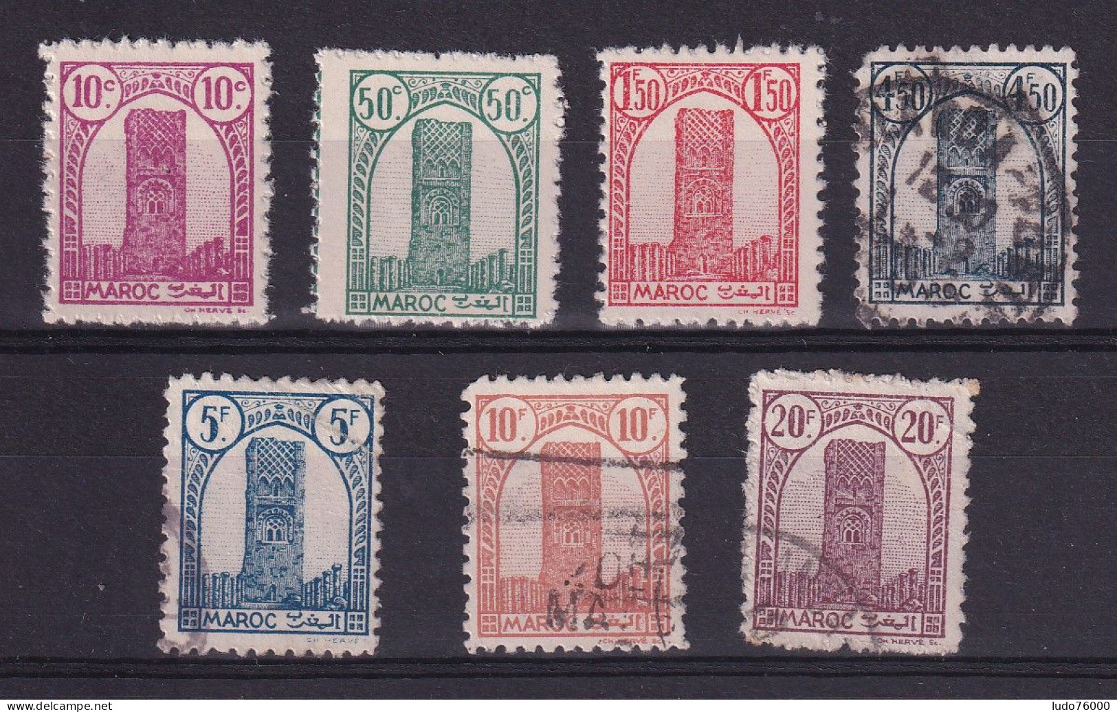 D 782 / COLONIE MAROC / LOT N° 204A/222A 2EME TIRAGE NEUF**/*/OBL COTE 150€ - Unused Stamps
