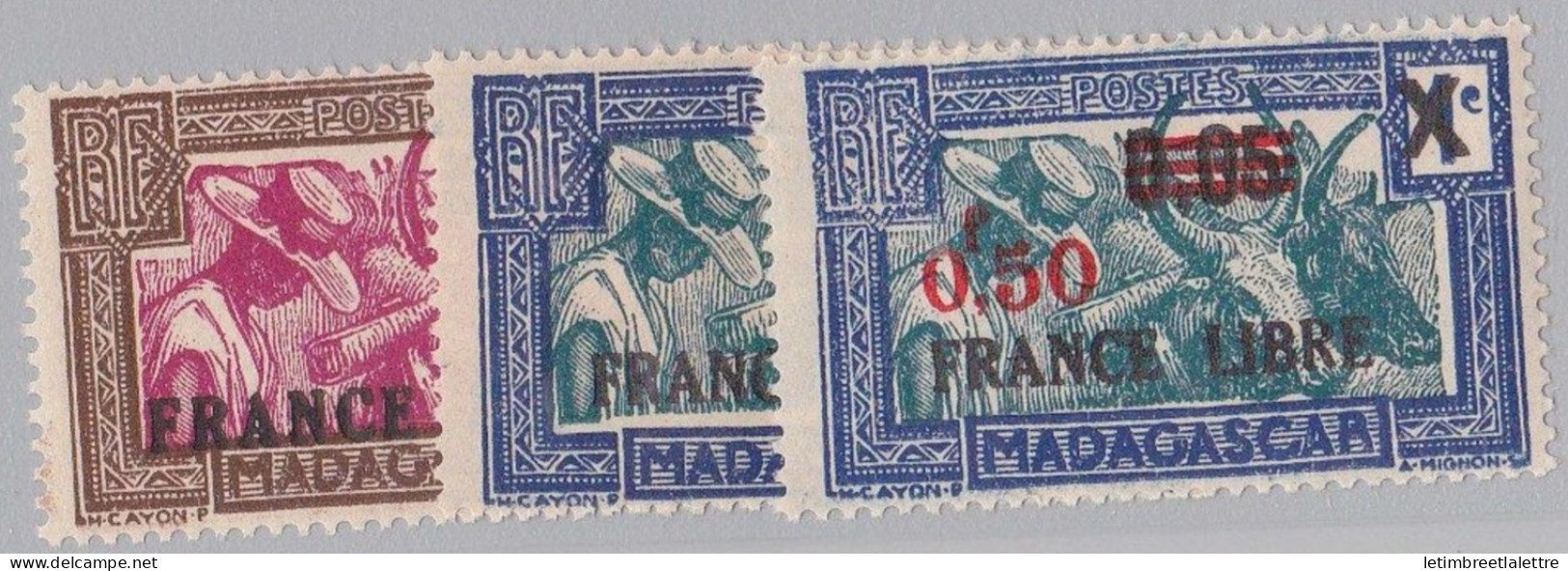 Madagascar - YT N° 239 à 241 ** - Neuf Sans Charnière - 1942 - Unused Stamps