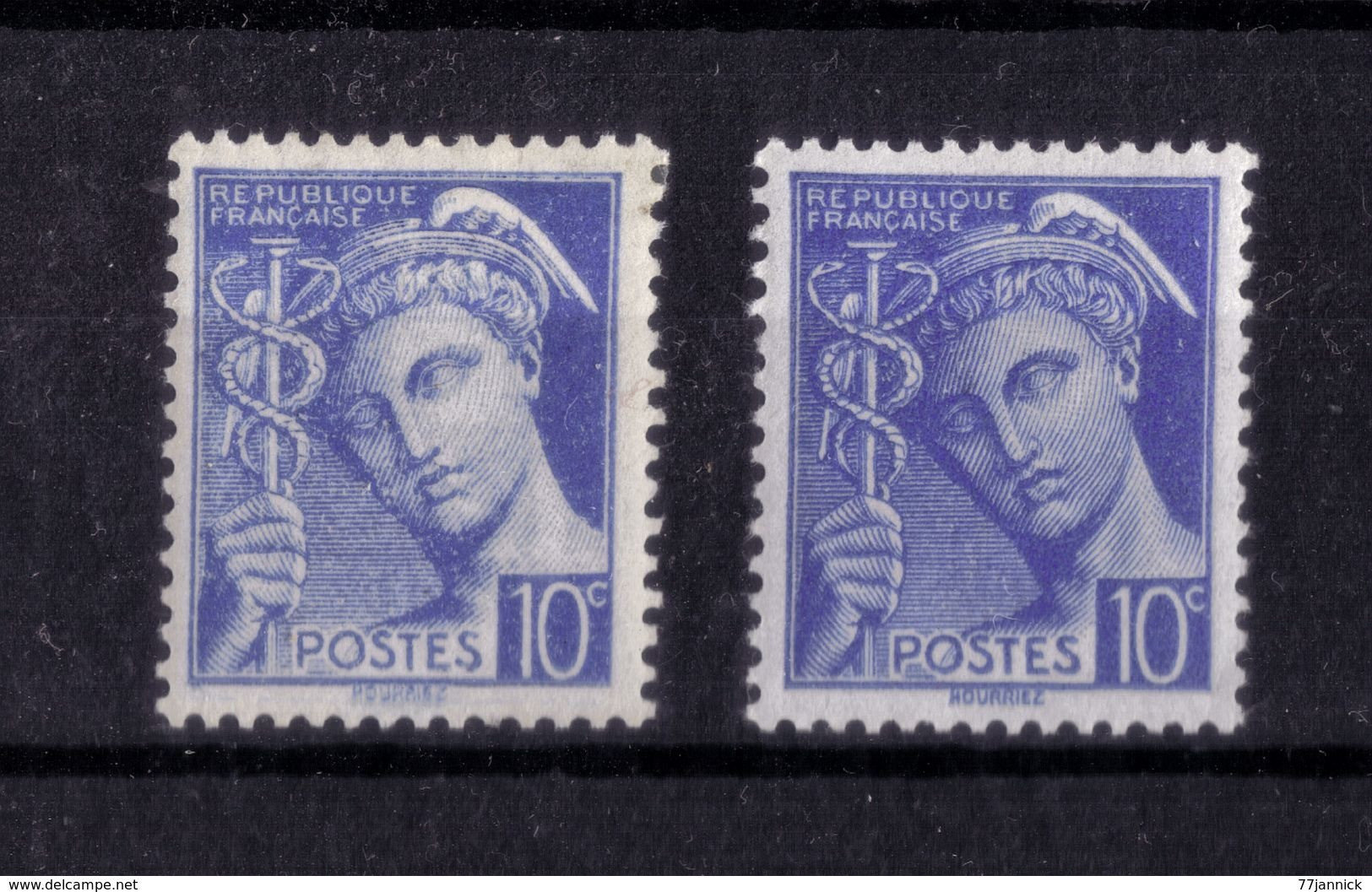 VARIETE DE COULEUR N° 407 ( Bleu Clair/bleu Foncé) NEUF** - Unused Stamps