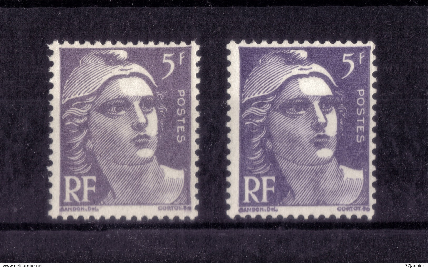 N° 883 VARIETE DE COULEUR ( Violet Clair Et Violet Foncé)  NEUF** - Unused Stamps