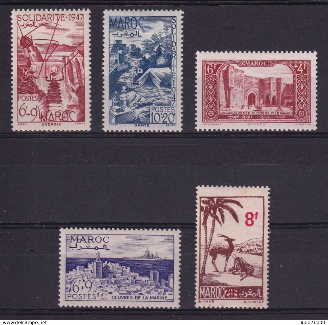 D 782 / COLONIE MAROC / LOT N° 266/270 NEUF* COTE 9.75€ - Neufs