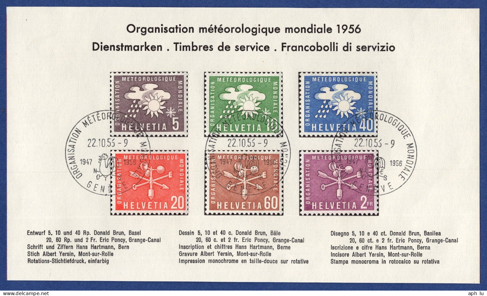 Organisation Météorologique Mondiale (OMM) (DDD053) - Servizio