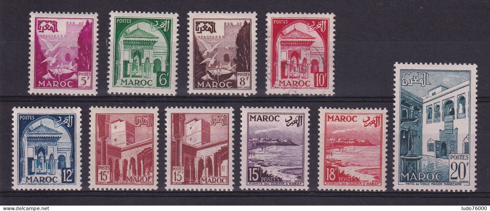 D 782 / COLONIE MAROC / LOT N° 306/314 NEUF* COTE 10.50€ - Unused Stamps