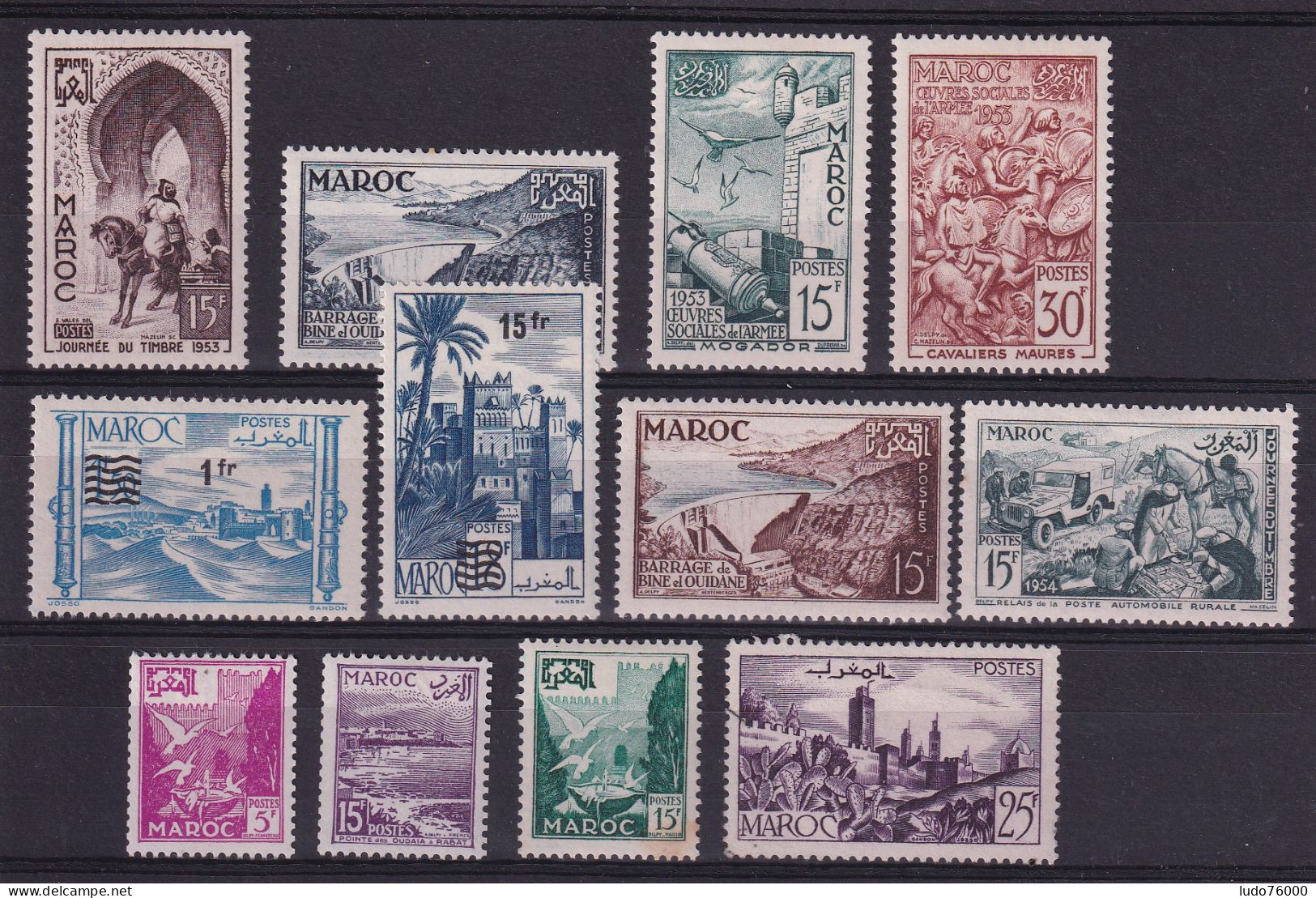 D 782 / COLONIE MAROC / LOT N° 323/334 NEUF* COTE 17.75€ - Unused Stamps