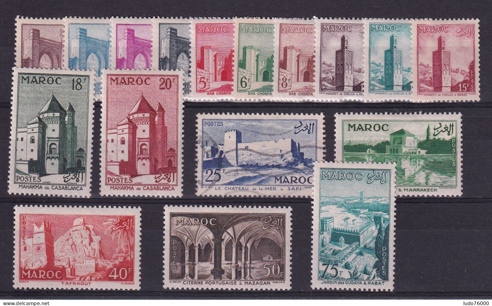D 782 / COLONIE MAROC / LOT N° 345/361 NEUF* COTE 26€ - Unused Stamps