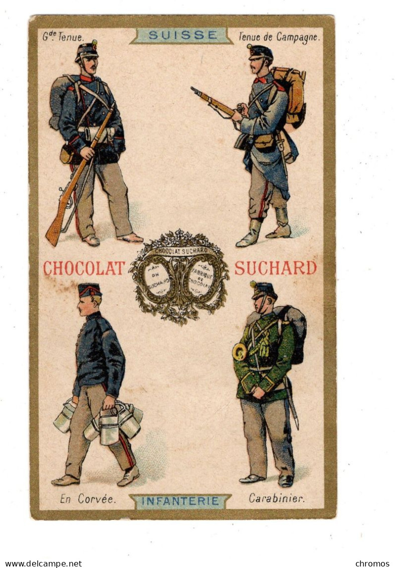 Chromo Chocolat Suchard, S 44 / L, Infanterie, Militaire, Soldats, Suisse - Suchard