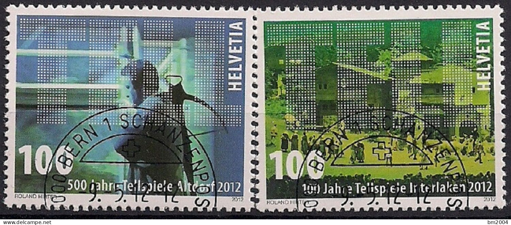 2012 Schweiz   Mi. 2246-7 FD-used   500 Jahre Tellspiele Altdorf Und 100 Jahre Tellspiele Interlaken. - Gebraucht