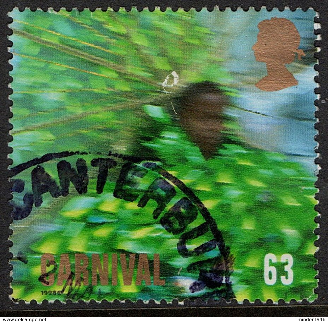 GREAT BRITAIN 1998 QEII 63p Multicoloured, Notting Hill Carnival-Green Costume SG2058 FU - Oblitérés