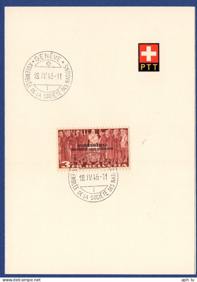 Société Des Nations: PTT-Bögli (AD3649) - Servizio