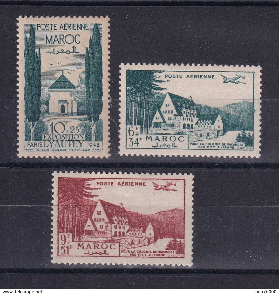 D 782 / COLONIE MAROC PA / LOT N° 67/69 NEUF* COTE 6€ - Poste Aérienne