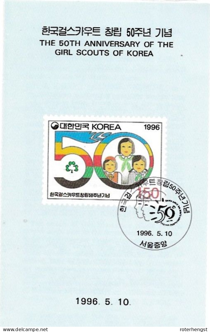 South Korea Girls Scouting 1996 With Bloc Of Four Stamps Mnh ** - Neufs