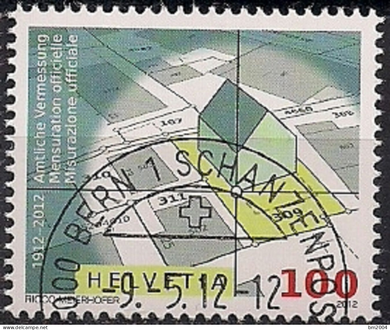 2012 Schweiz   Mi. 2254 FD-used   100 Jahre Amtliche Vermessung. - Oblitérés