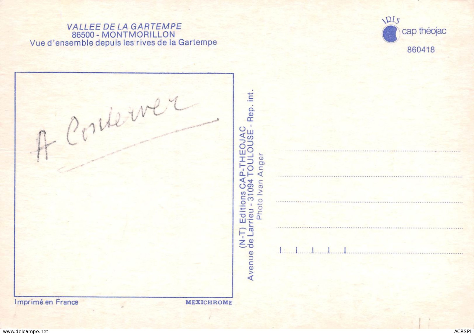 MONTMORILLON  Vue D'ensemble Depuis Les Rives De La Gartempe   8 (scan Recto Verso)MF2726TER - Montmorillon