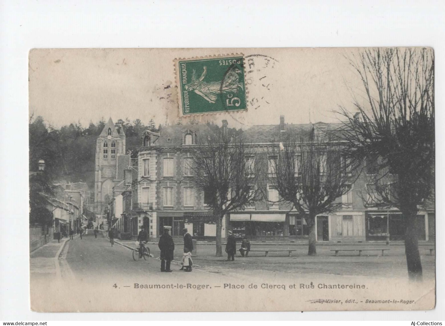 AJC - Beaumont Le Roger - Place De Clercq Et Rue Chantereine - Beaumont-le-Roger