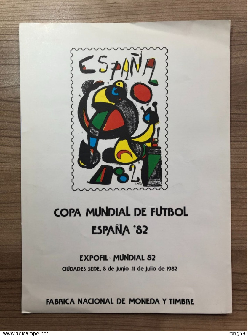 Encart Coupe De Monde Espagne-Espana 82 - Hojas Conmemorativas