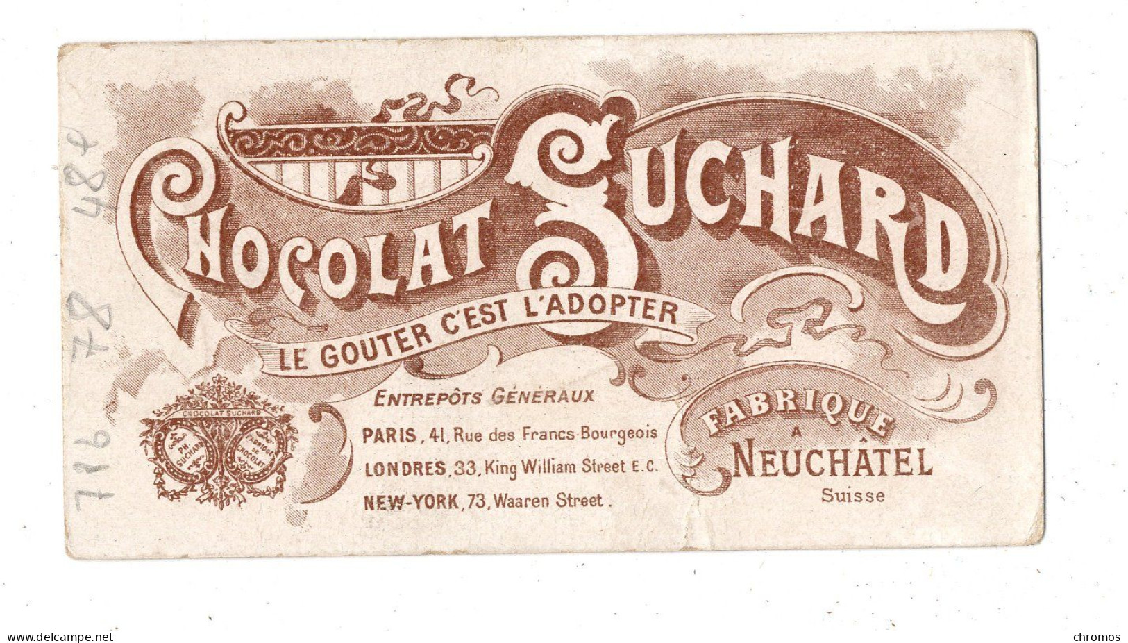 Chromo Chocolat Suchard, S 78 / B, Heures De La Journée - Suchard