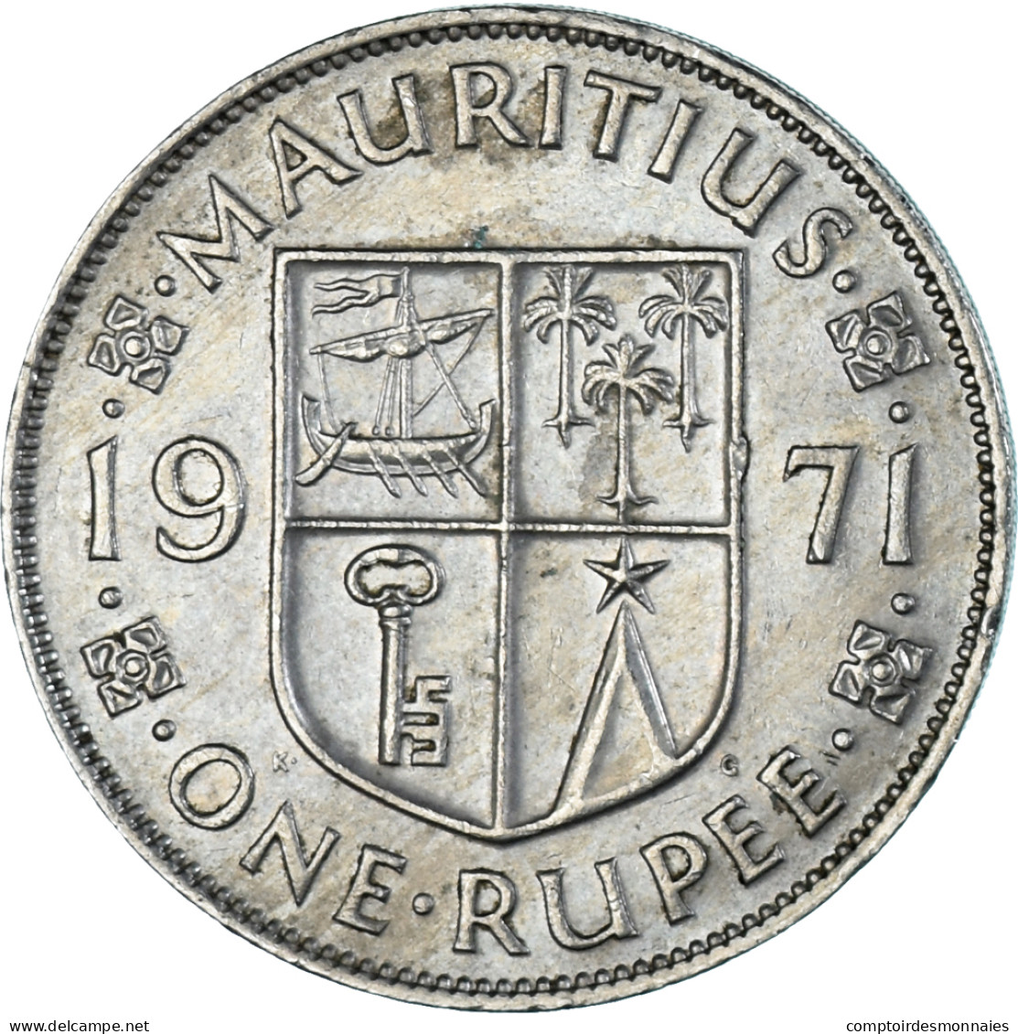 Monnaie, Maurice, Rupee, 1971 - Mauricio