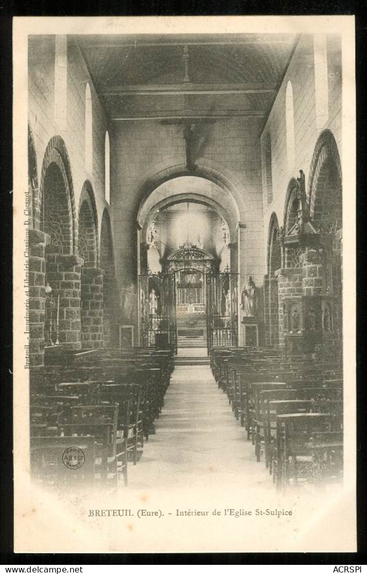 BRETEUIL Intérieur De L'église édition Chesnot VV 1606 - Breteuil