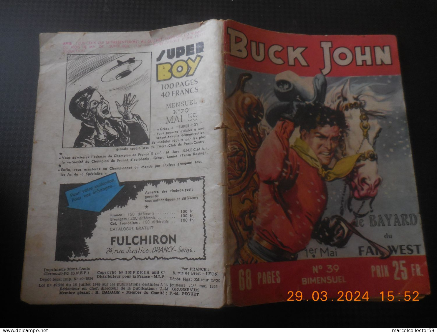 Buck John N°39 Année 1955 Em - Kleine Formaat