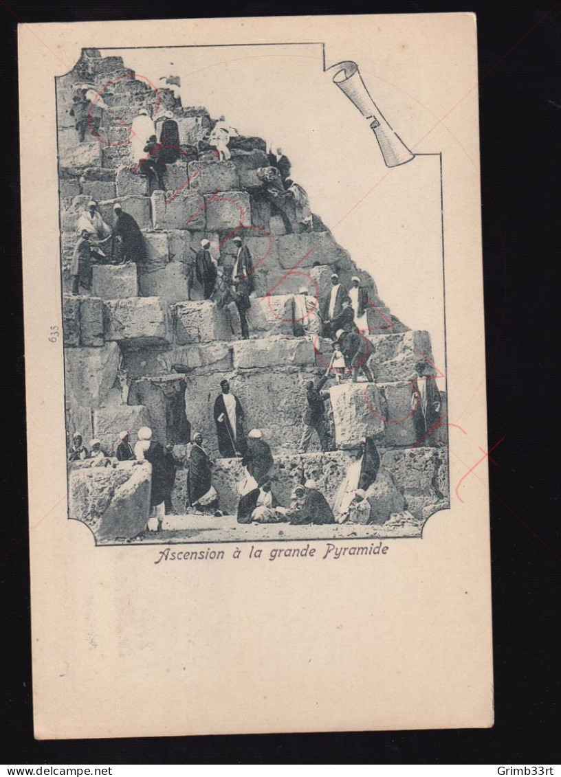 Ascension à La Grande Pyramide - Postkaart - Pyramids