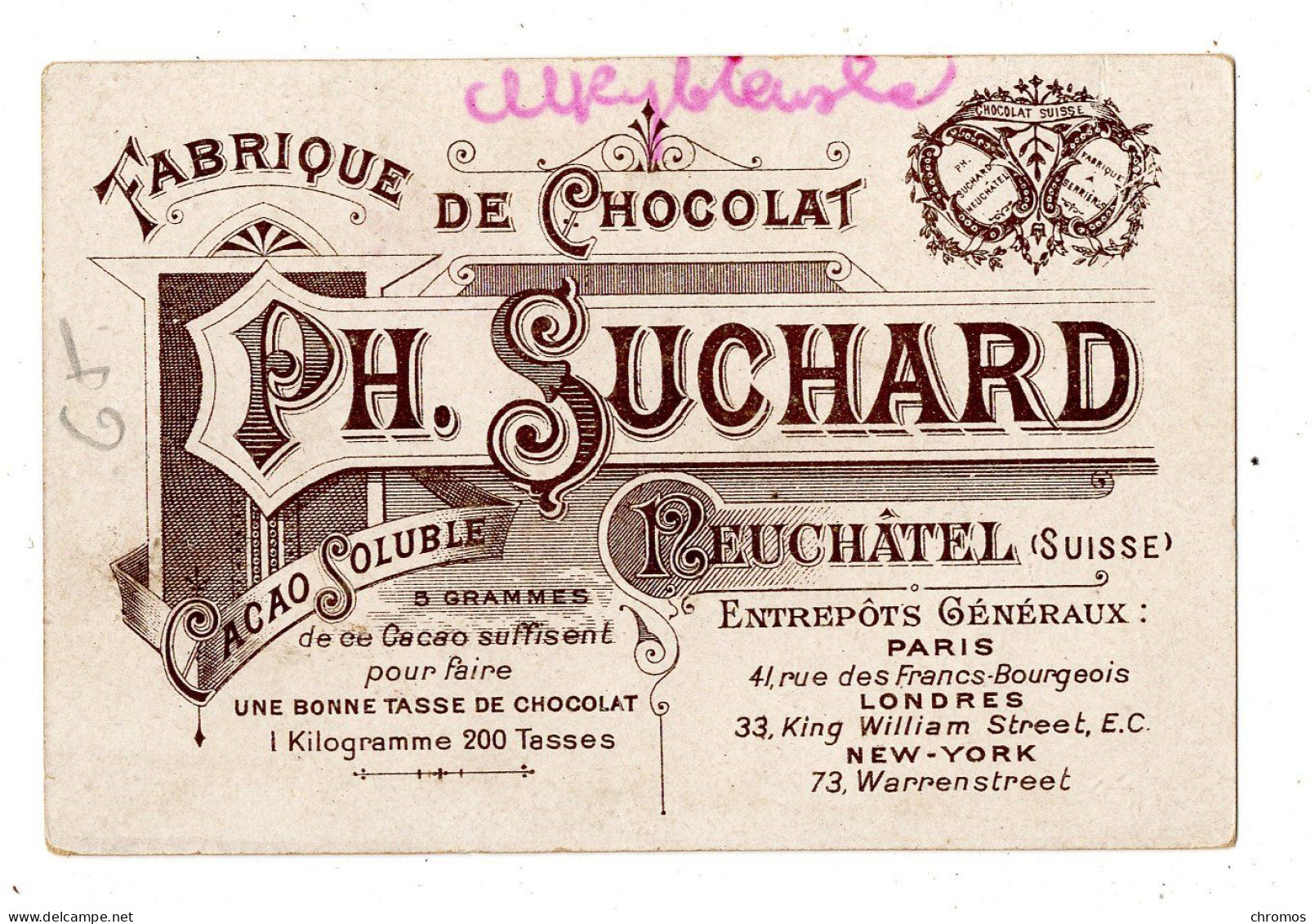 Chromo Chocolat Suchard, S 70 / 7, Zodiaque - Suchard