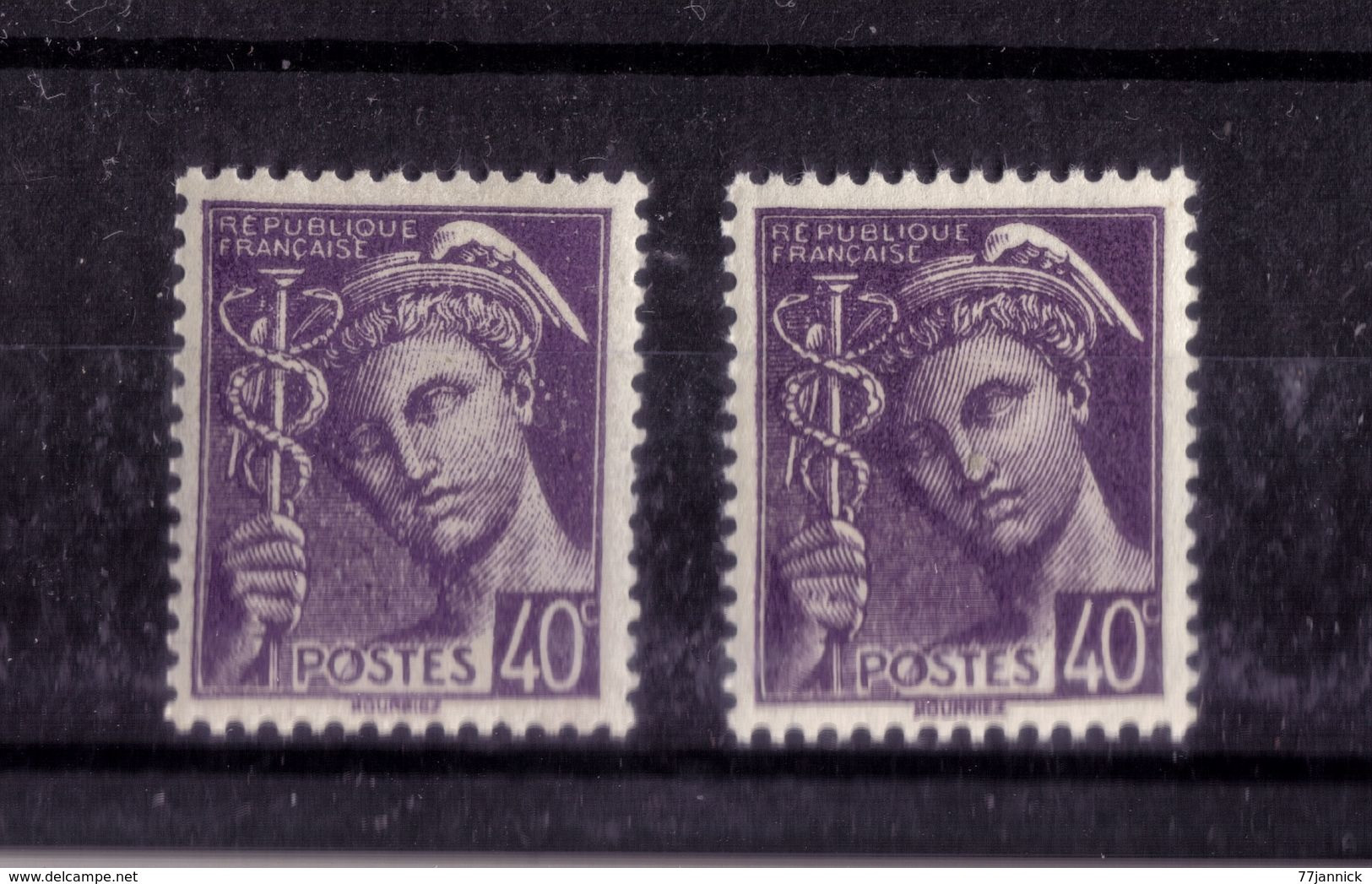 VARIETE DE COULEUR N° 413 ( Violet Clair/violet Foncé) NEUF** - Unused Stamps