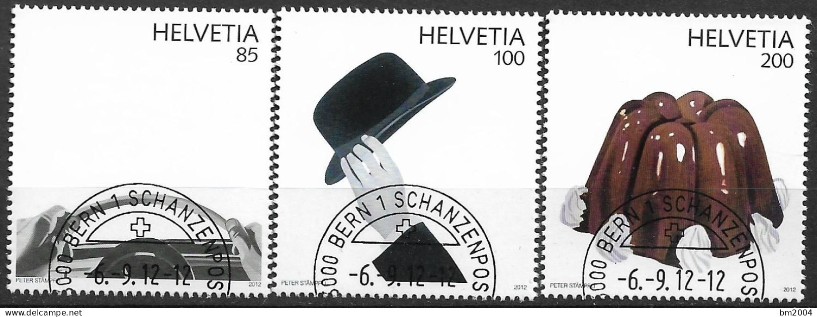 2012 Schweiz   Mi. 2262-4 FD-used   50 Jahre Pop Art - Oblitérés