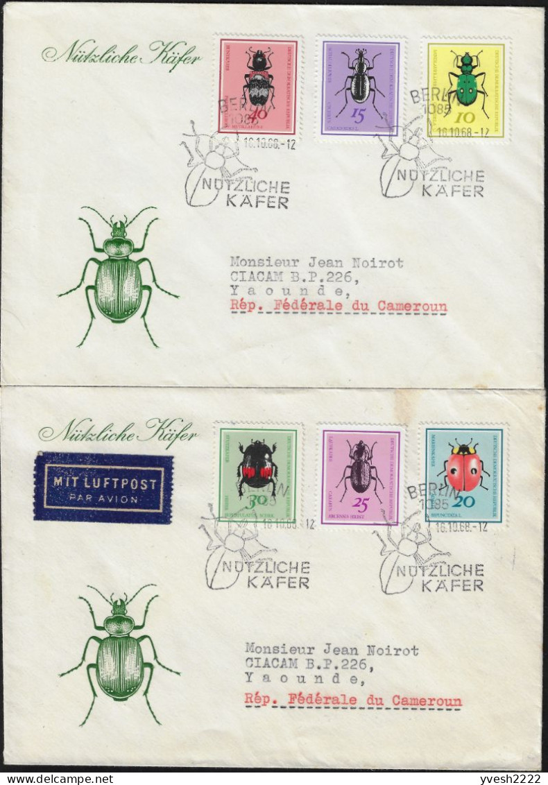 Allemagne De L'Est DDR 1968 Y&T 1107 à 1112 Sur FDC. Coléoptères - Käfer