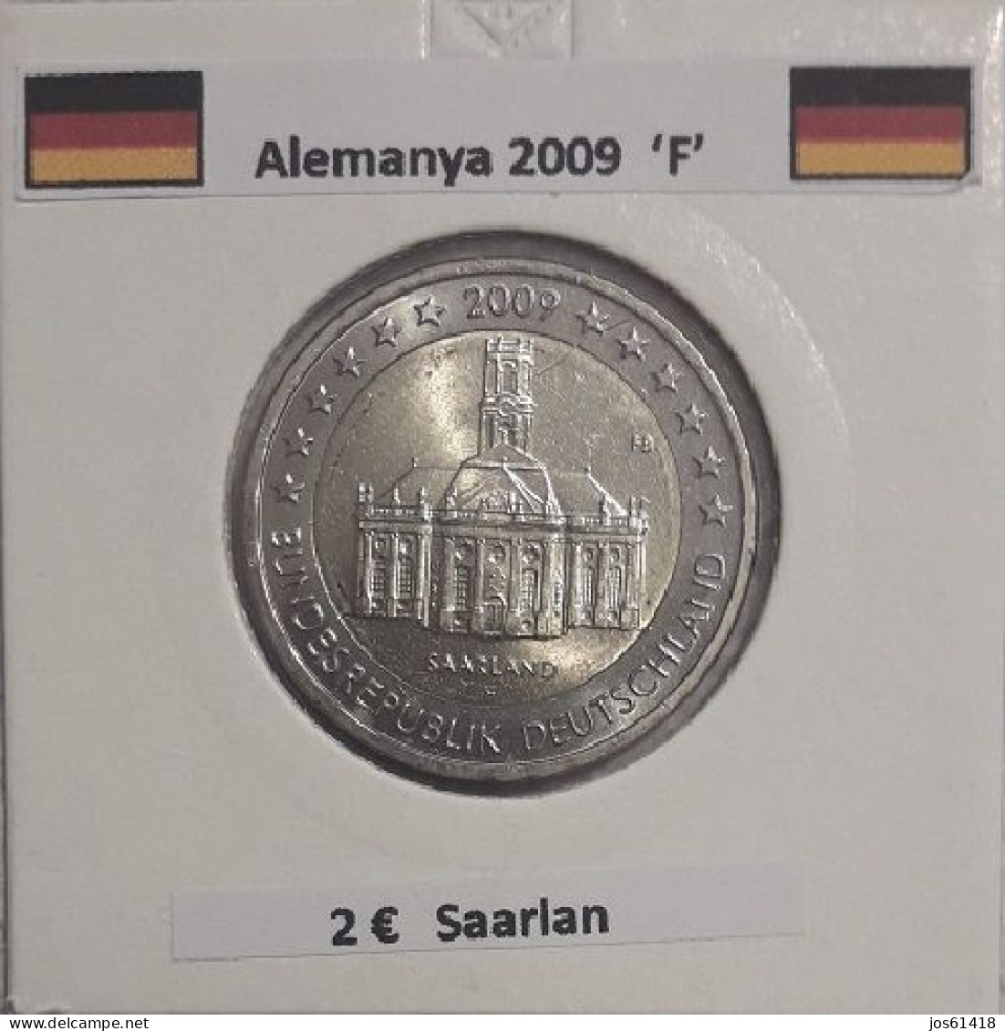 2 Euros Alemania / Germany   2009 Saarland  D,F O J Sin Circular - Deutschland