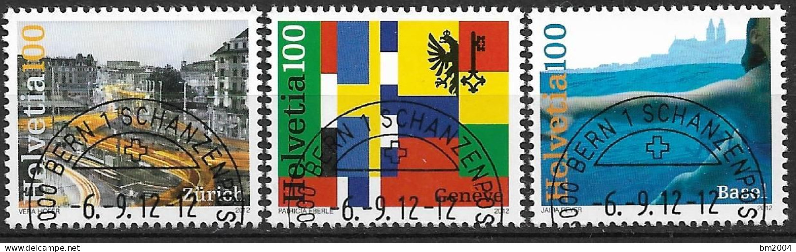 2012 Schweiz   Mi. 2268-70 FD-used  Städte Der Schweiz - Used Stamps