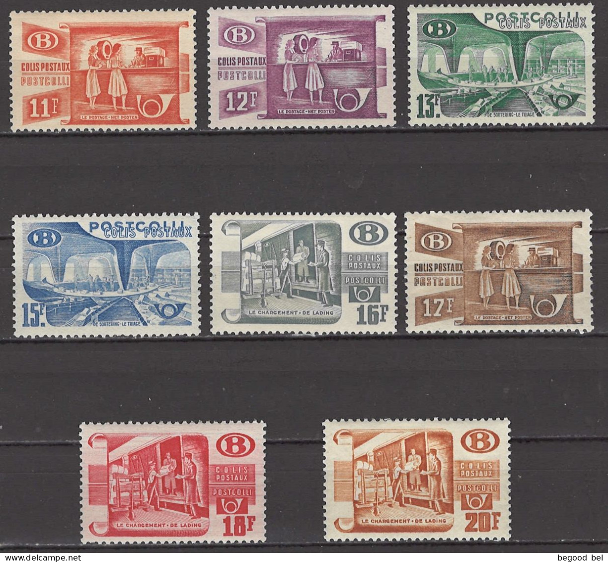 BELGIUM - 1950-1952 - MLH/* -  COB TR322-329  - Lot 25971 - Ungebraucht