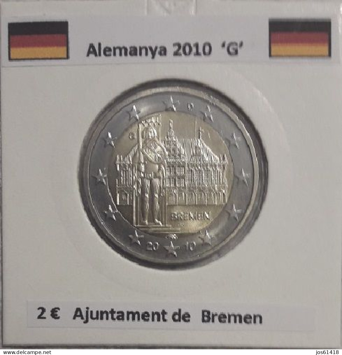 2 Euros Alemania / Germany  2010 Bremen  D,G O J Sin Circular - Germany