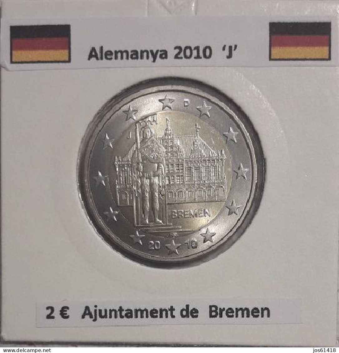 2 Euros Alemania / Germany  2010 Bremen  D,G O J Sin Circular - Deutschland