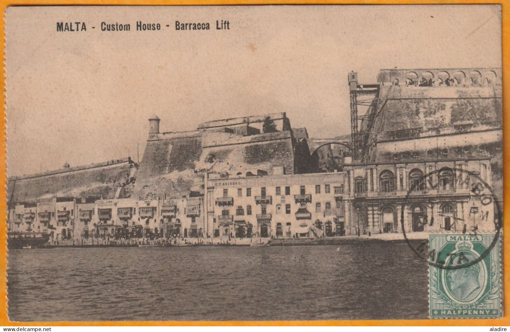 1913 - MALTA - GB - KEVII - Postcard From SLIEMA To OSAKA 大阪市, 日本 , JAPAN - Halfpenny Green - Malte (...-1964)