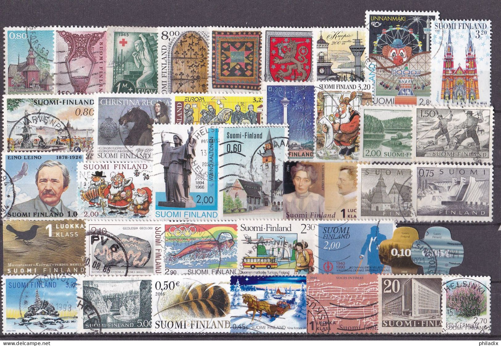 # Finnland Lot Von 64 Diversen Marken Various-Diverses Stamps O/used (R1-3/2) - Colecciones